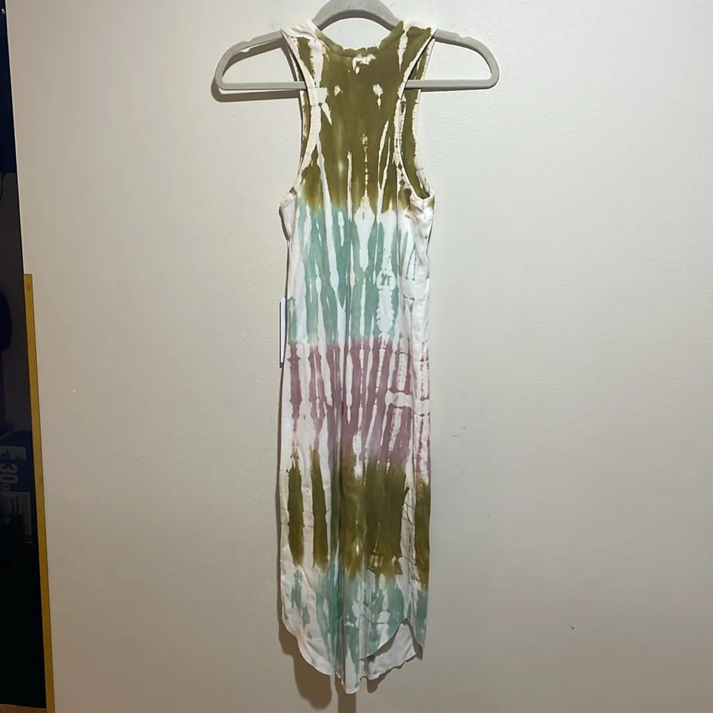 NEW Young Fabulous and Broke Ribbed Tie Die High Neck Tank Midi Dress Size XS - Image 9