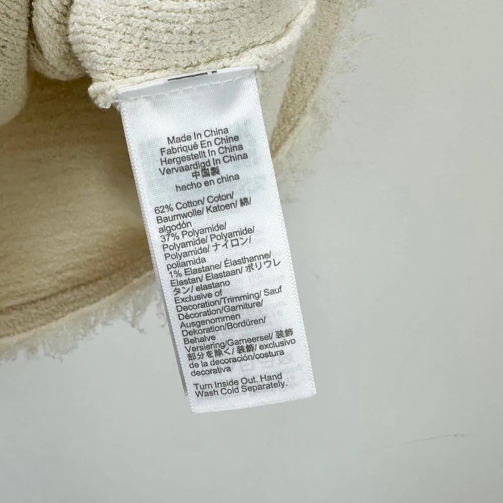 J.Crew Textured Vest Fine Boucle Classic Preppy Knit Ivory Gold Buttons L NWT - Image 8