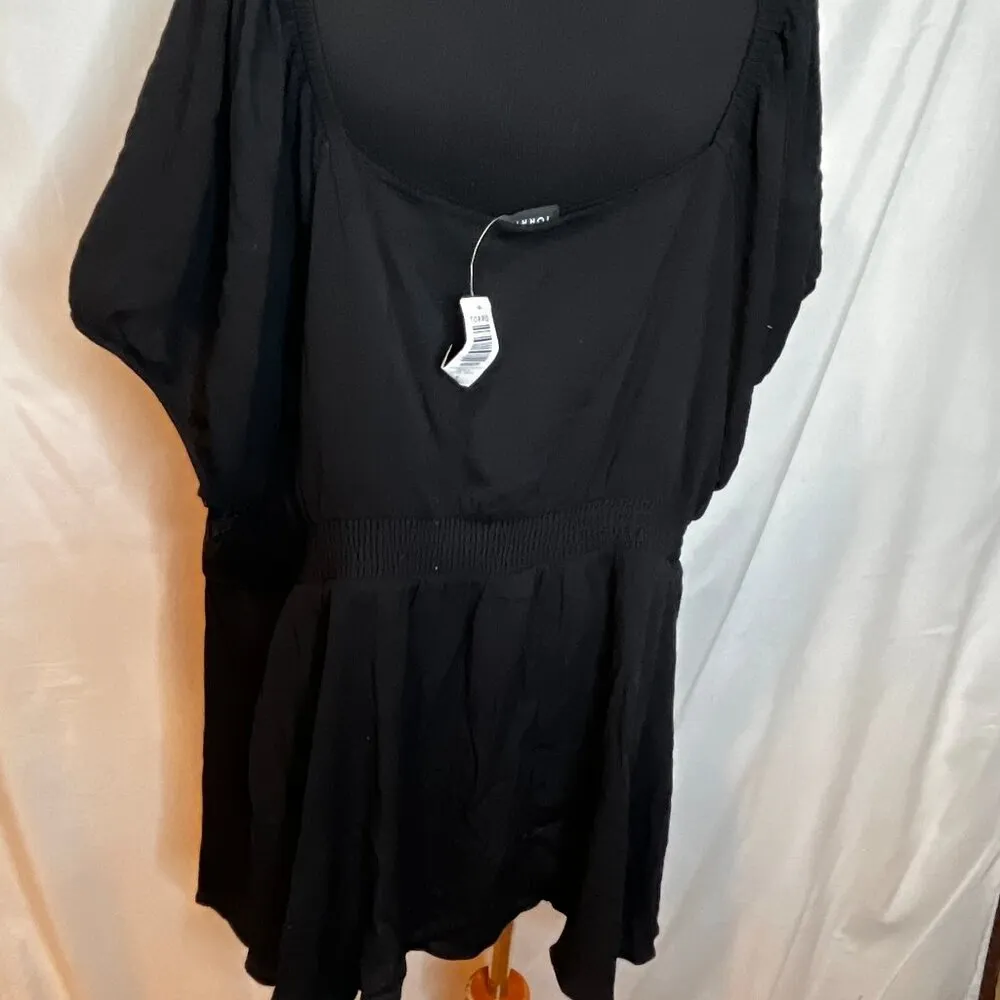 TORRID Black Lace Peplum Top SZ 4/26 Grunge Dark Fairy whimsygoth witchy cottage - Image 5