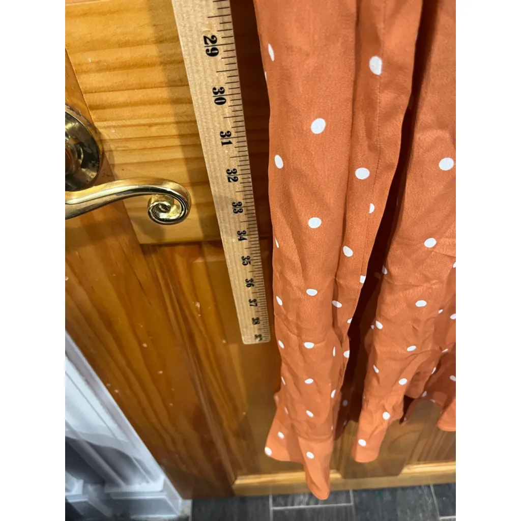 For Love & Lemons Natalia Dot Midi Dress Copper Dot Size Small - Image 5