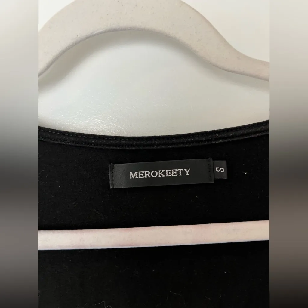 Merokeety Black Romper with Buttons - Image 4