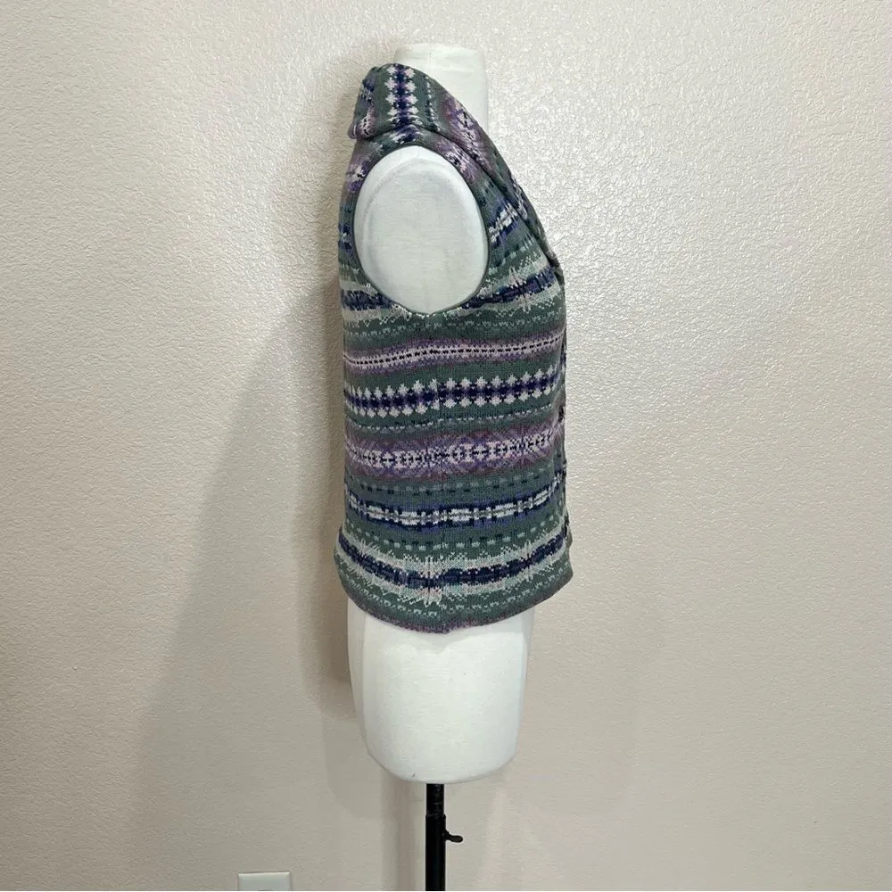 Chaps Fair Isle Collared Sweater Vest XS Petite - Image 9