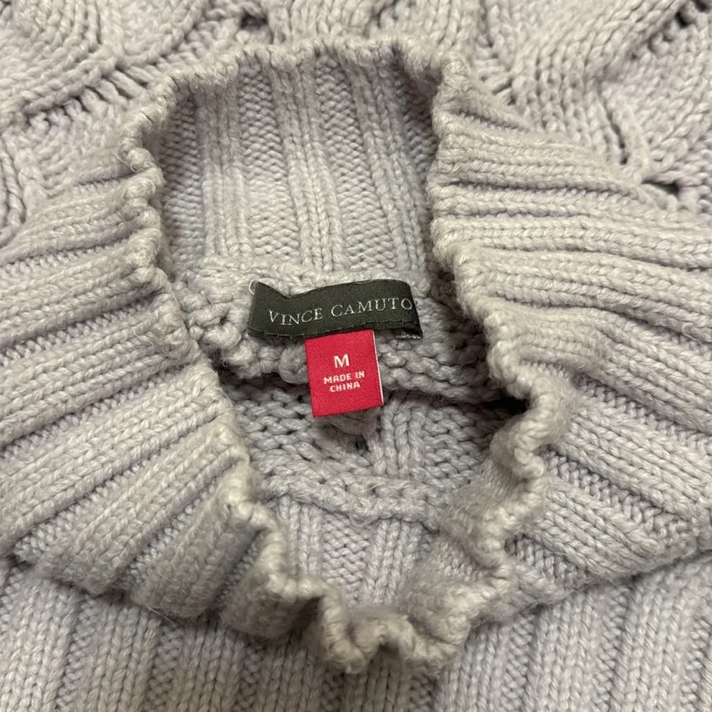 Vince Camuto Lavender Purple Chunky Knit Sweater Cable Knit - Image 4