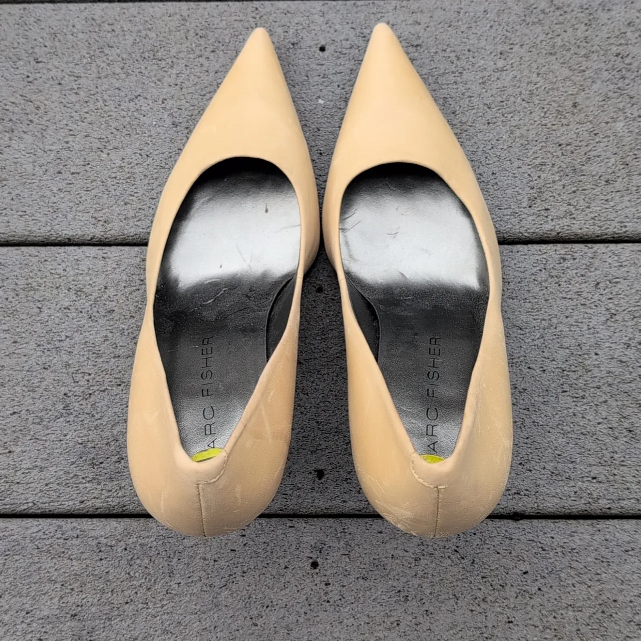 Marc Fisher Light Yellow Pumps | Marc Fisher Pointed Toe Heels - Image 6