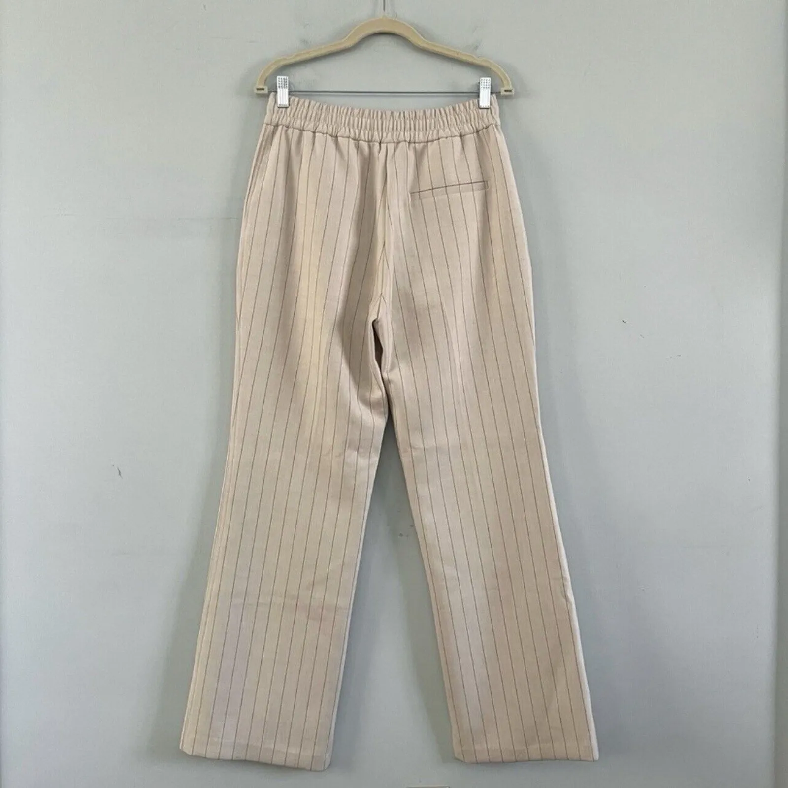 3.1‎ Phillip Lim Ecru Striped Woven Track Trouser Pants - Image 4