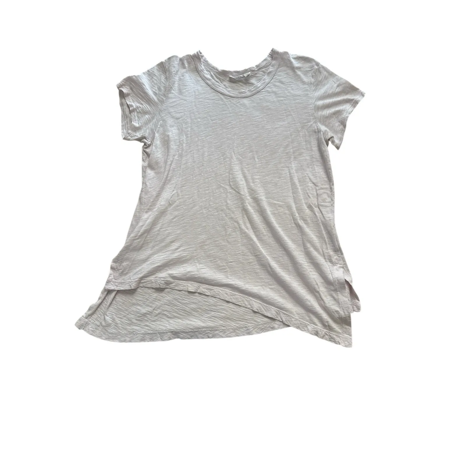 Wilt Womens Double Dip Tee Small Pink Cotton Short Sleeve Slant Hem Shirt‎ USA - Image 4