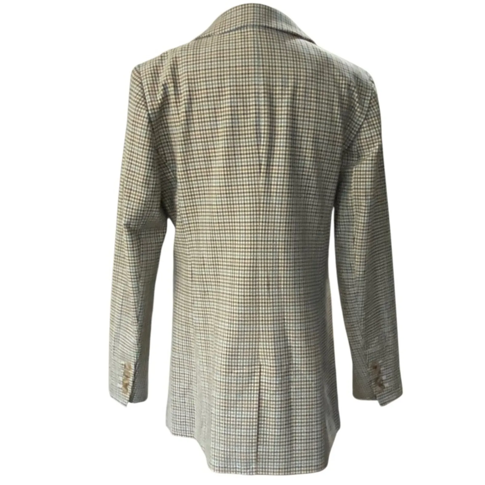 Ann Taylor LOFT Blazer Suit Jacket Beige Check Single-Button Women’s size 0 - Image 4