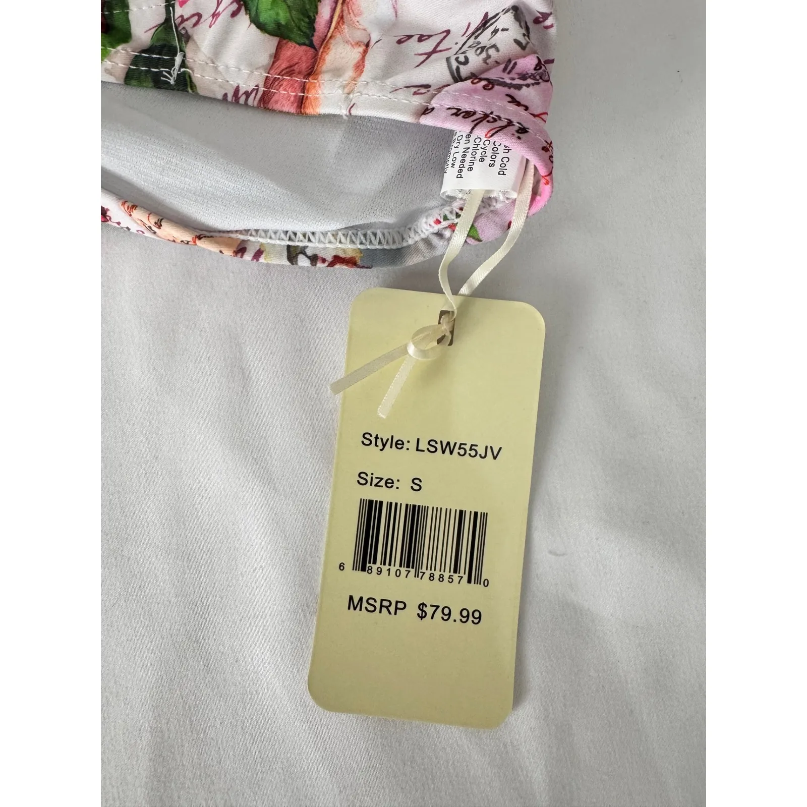 Joan Vass Floral Bikini Set High Waist Paris Print Swimsuit Small‎ review prints - Image 7