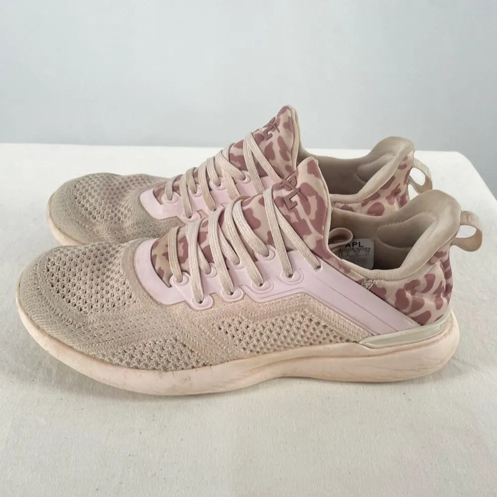 APL Techloom Tracer Sneakers in Creme/Beachwood/Leopard Size 7.5 - Image 4