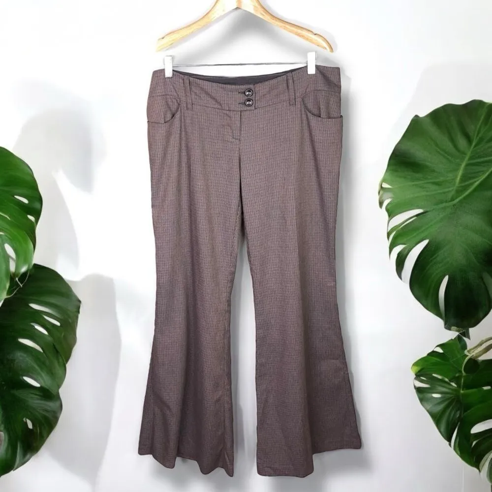 🆕 Mariagrazia Panizzi Plaid Wide Leg Flare Pants Made in Italy - Image 5