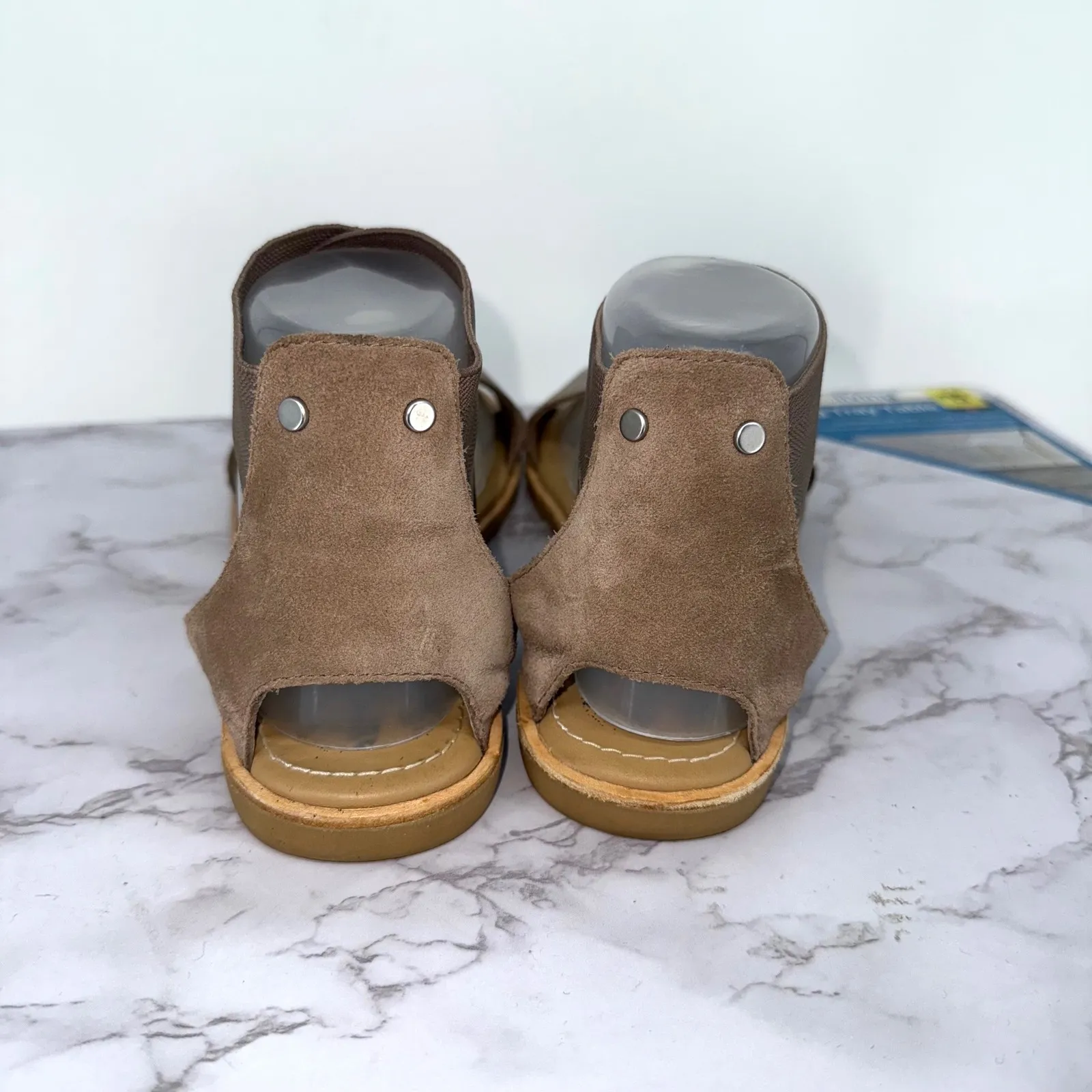 Sorel Ella ll Women 8 Brown Gold Ankle Strap Sandal Gladiators Metallic‎ Casual - Image 2