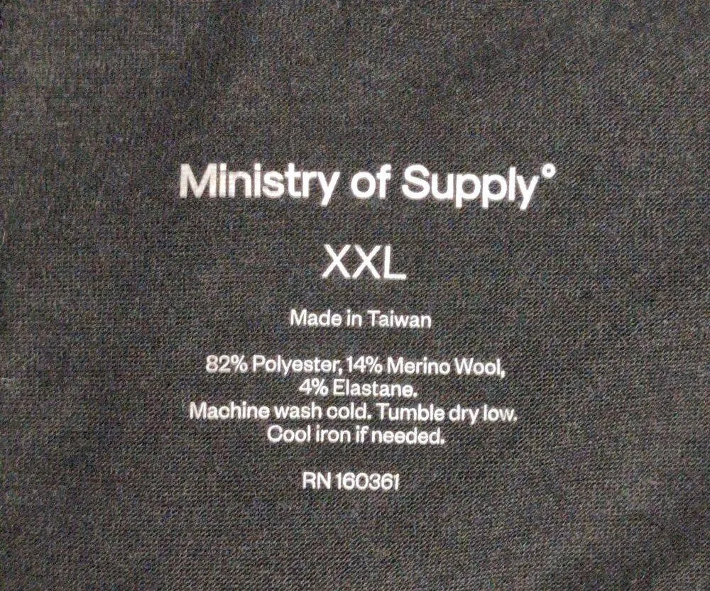 NWT Ministry of Supply Black Composite Merino Active Tank Sleeveless Crew XXL - Image 4