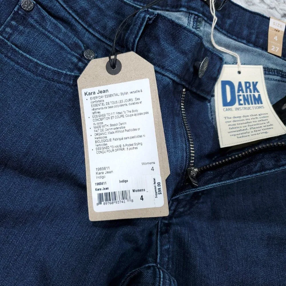 Prana Kara Rolled Skinny Jeans Indigo Blue Size 4 27 Stretch Cuffed Low Rise - Image 6