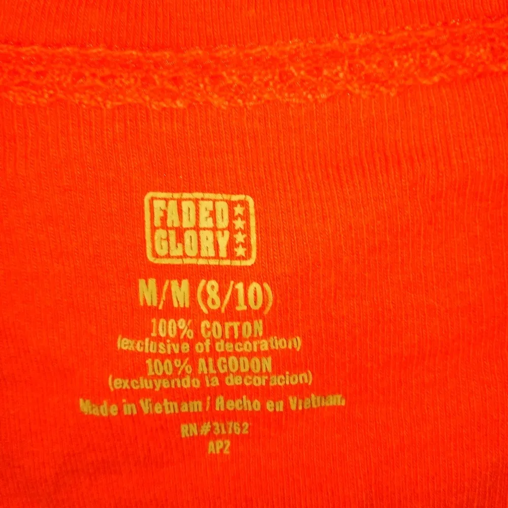 FG M Orange Buttons T Top - Image 2