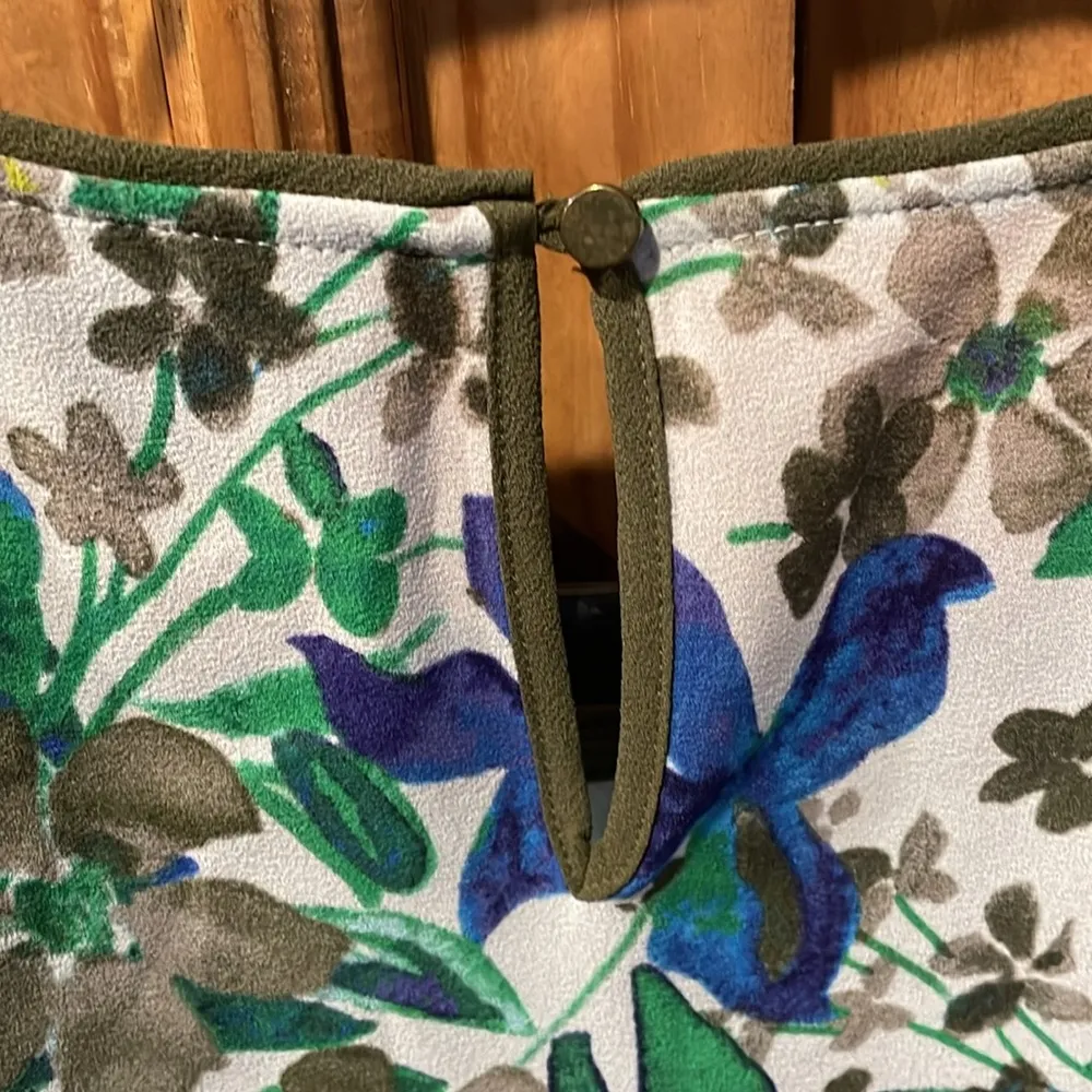 LIZ CLAIBORNE CAREER PETITE Floral Design Tank Blouse Size Petite Large (PL) - Image 7