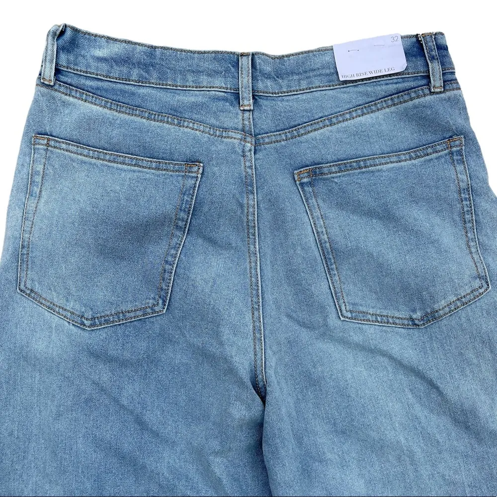 WeWoreWhat High Rise Wide Leg Jeans in Foam size 32 - Image 5