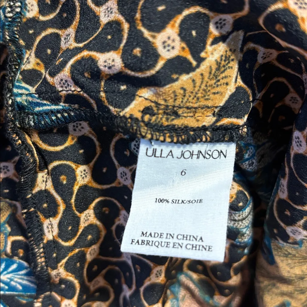 Ulla Johnson Ayla Dress Gerbera Print Ruffle 100% Silk Size 6 Ruffle Mini‎ Dress - Image 13