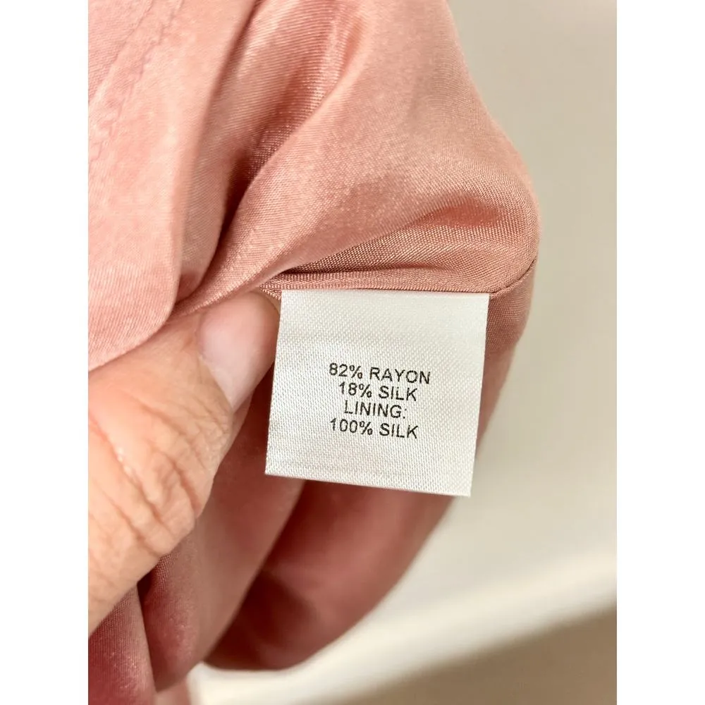 NWT Michelle Mason Velvet Sleeveless Asymmetrical Cami Top Rose Women's Size 4 - Image 7