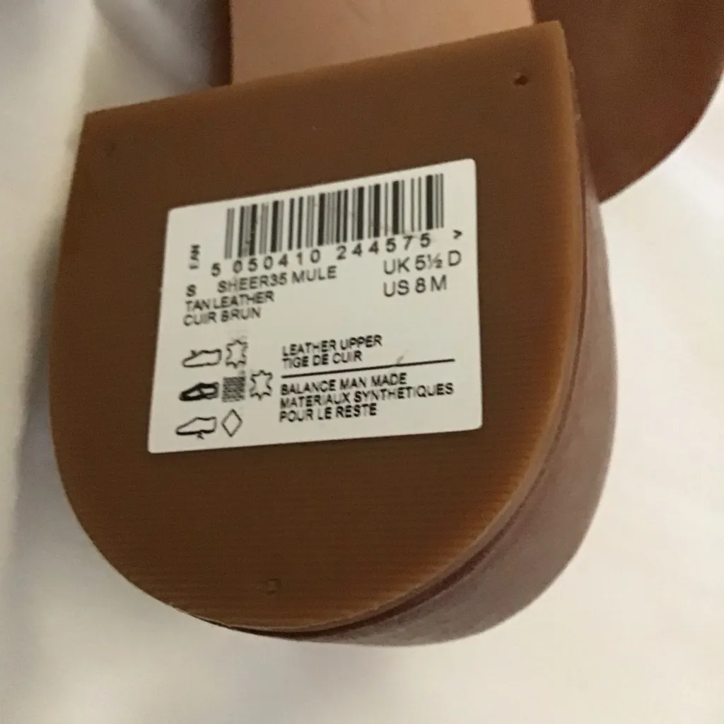 Clarks Sheer35 Women's Heeled Mule, Gold Metallic Leather, US Size 8 M. - Image 9