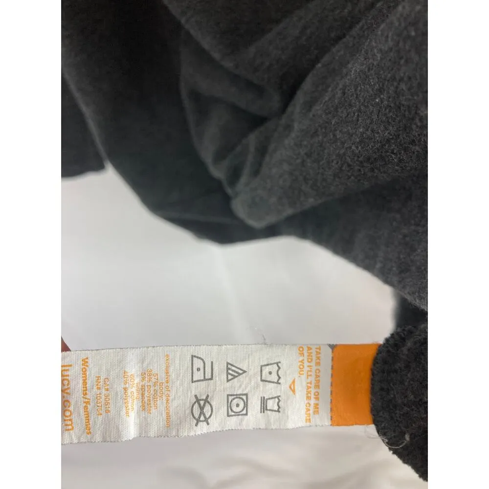 Lucy Activewear Snap Neck Dark Grey Pullover Sweatshirt Size Medium Gray - Image 4