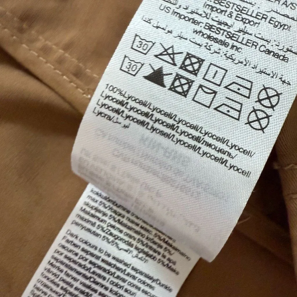 Anthropologie Cartonnier Vimicon 3/4 Trench Jacket Lightweight Medium Brown S - Image 10