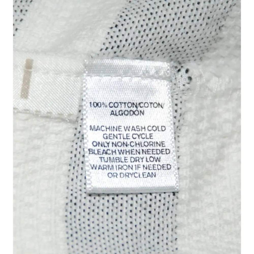 Ann Taylor Loft Ladies White & Gray Striped Short Shorts Size 10 Buttons Cotton - Image 8