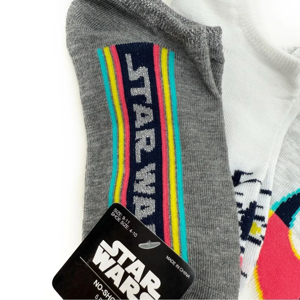 Star Wars Womens No Show Socks Disney Rebel Millennium Falcon Starfighter Gift - Image 3