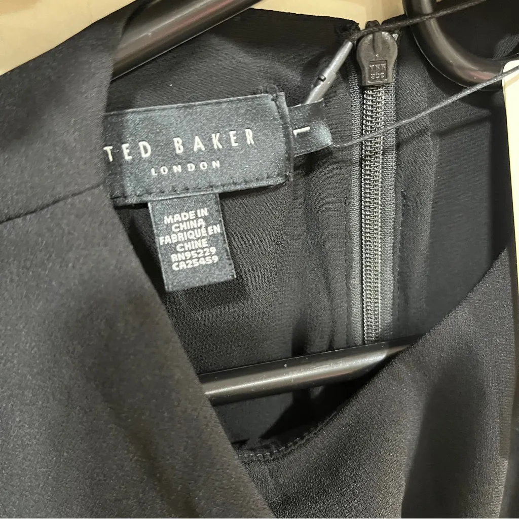 NWT Ted Baker London Icana Draped Sleeveless Top size 1 US 4 black - Image 9