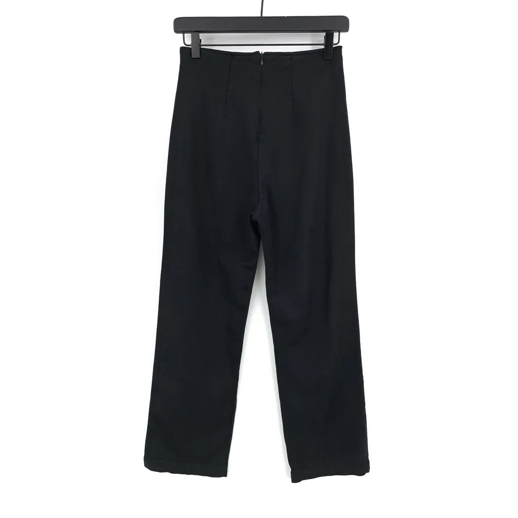 REFORMATION Sera Stretch Trouser Pant Black 4 - Image 9