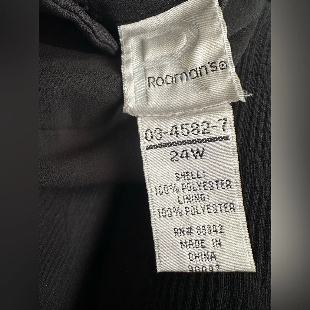 Roaman’s dressy Formal Wide leg pants Size 24 Black - Image 9