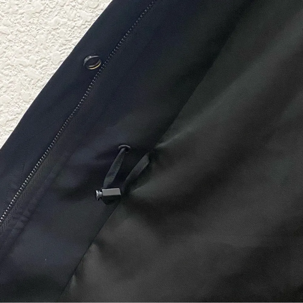 Black Tate Cargo-Pocket Cocoon Hooded Anorak Jacket Size L - Image 9