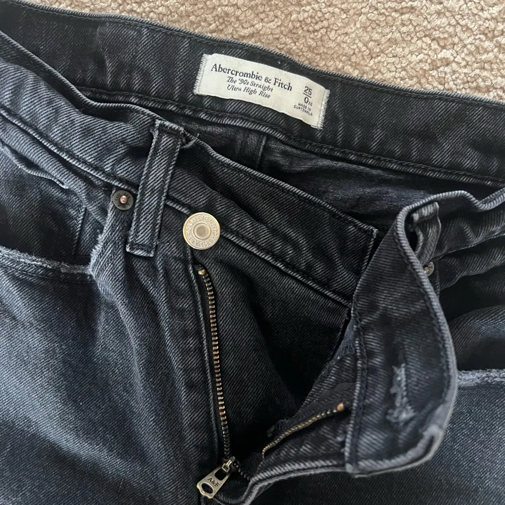 Abercrombie & Fitch Black Denim Jeans - Image 2
