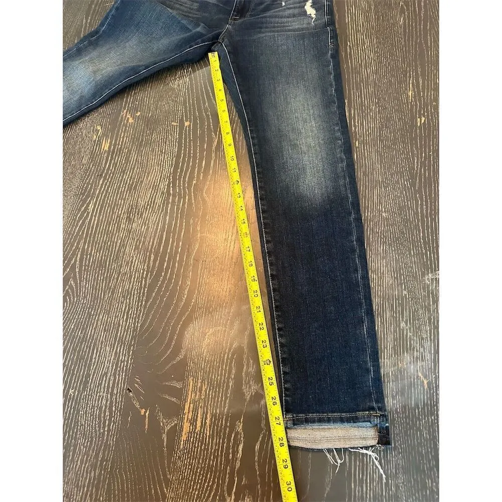 Frame Le Garçon Women's Mid-Rise Straight Jeans Size 25 Dark Blue - Image 7