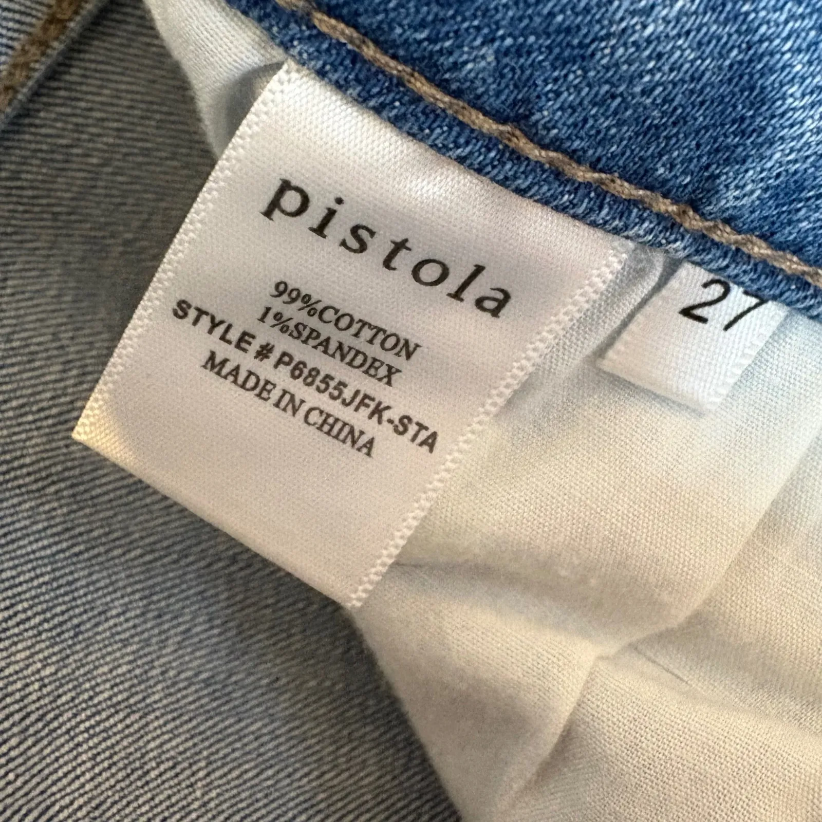 Pistola‎ JFK Distressed Skinny Jeans Light Wash Size 27 - Image 7