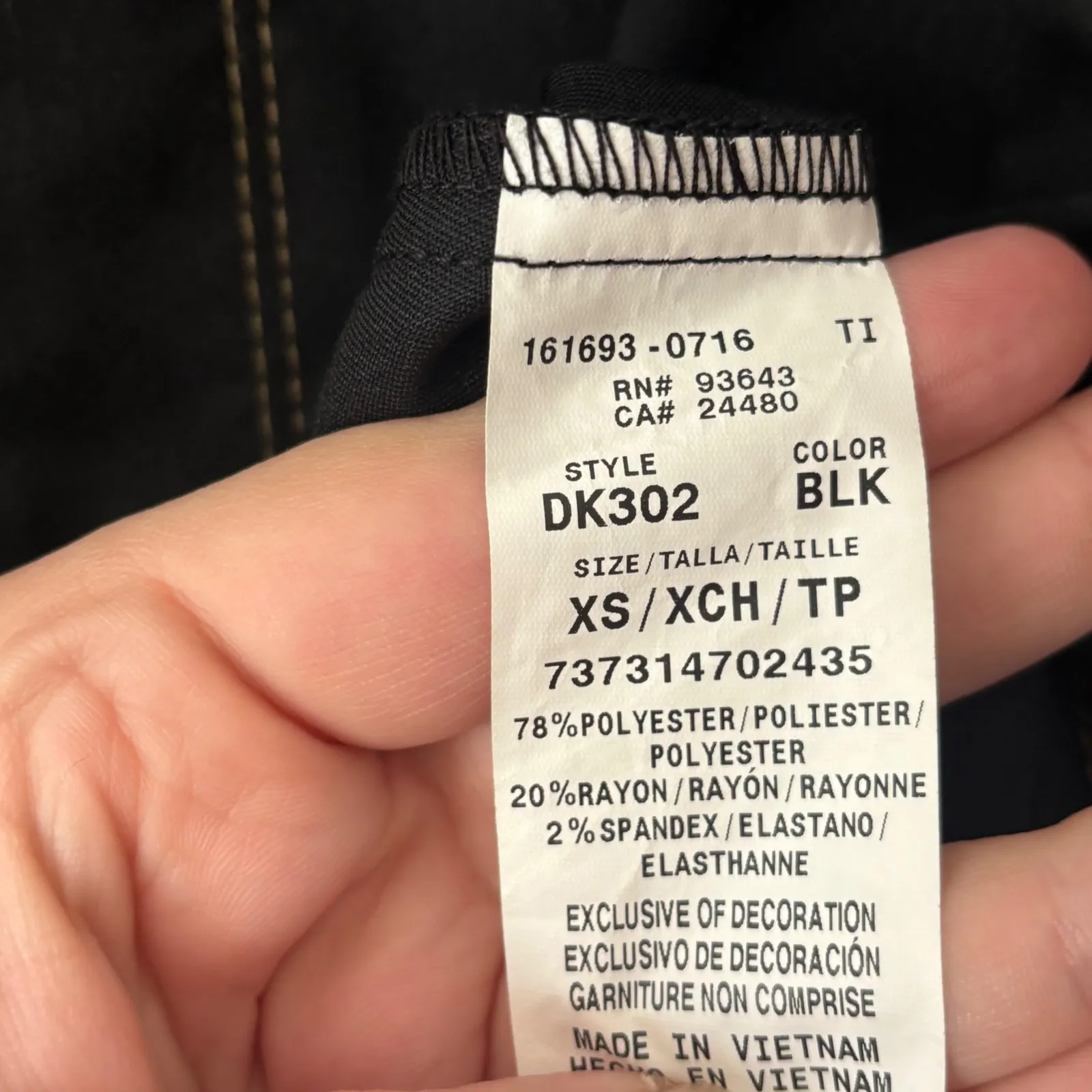 Dickies Womens Black Scrub Full Zip Jacket Size XS Nurse Work Uniform - Image 4