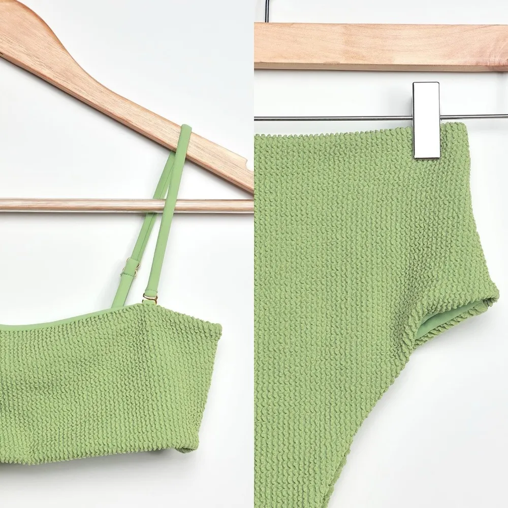 NWT  Green Ribbed Bikini Set - Image 5