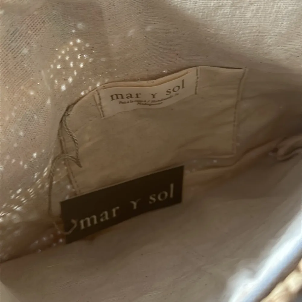 NEW Mar Y Sol Iris Rainbow Woven Clutch - Image 6