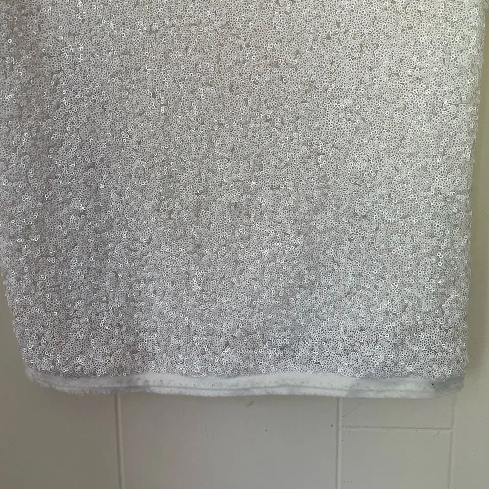 Love 21 Forever 21 Short Sleeve Ivory Sequin Top ~ Party Concert ~ Women’s Sz XS - Image 9