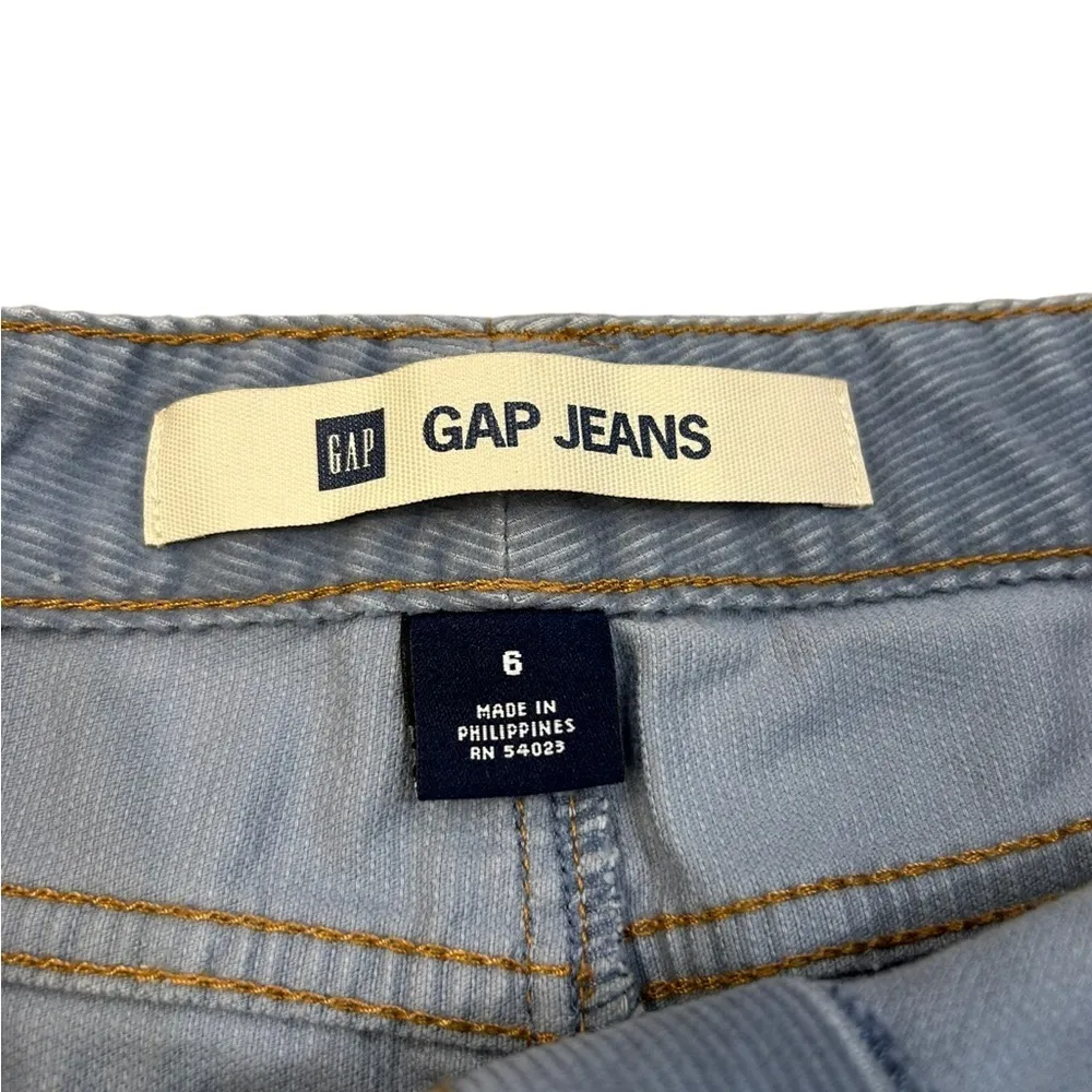 Gap Periwinkle Blue High Waisted Corduroy Skirt, Womens Size 6 - Image 6