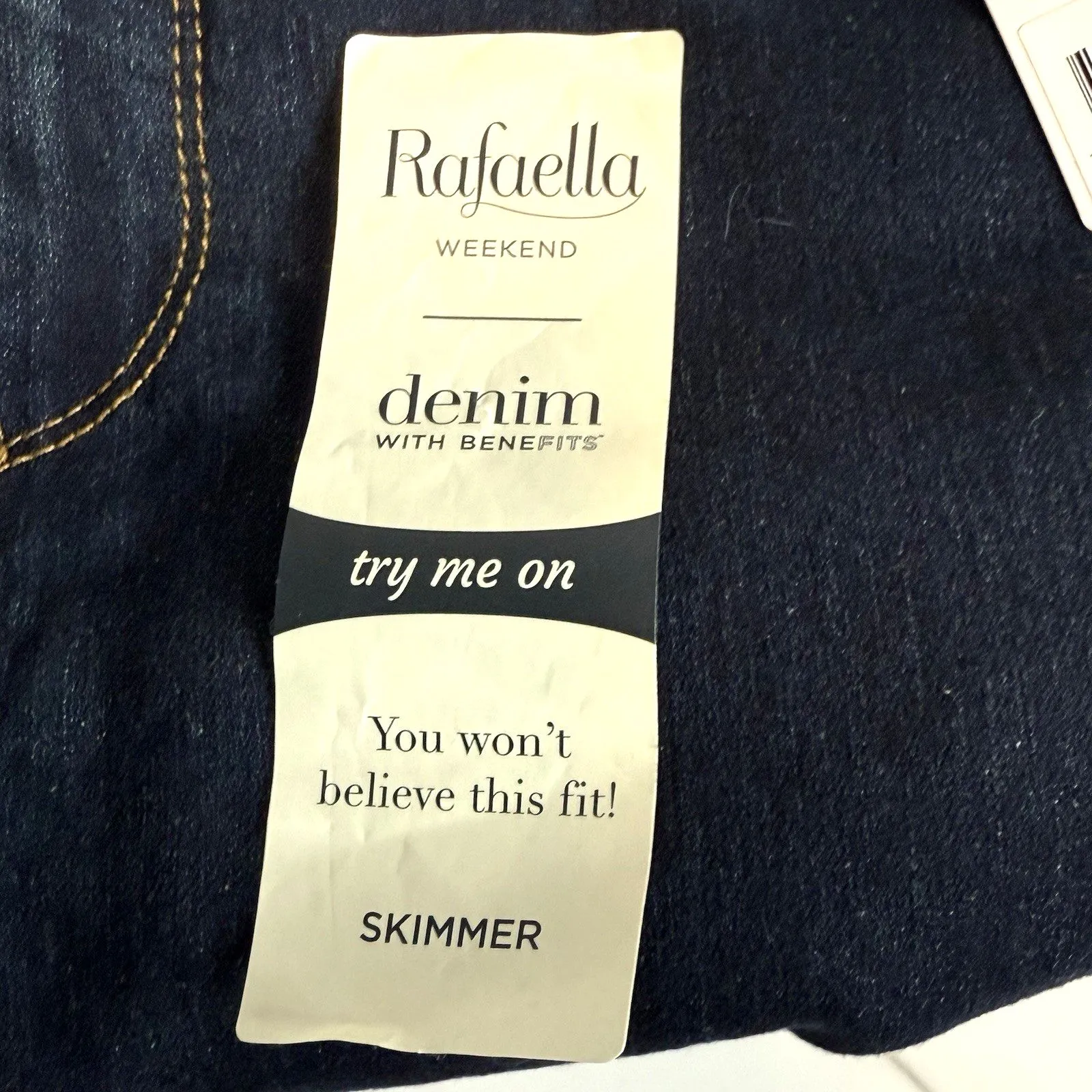 Rafaella Comfort Fit Stretch Dark Indigo Weekend Cuffed Skimmers Size 16 New! - Image 8