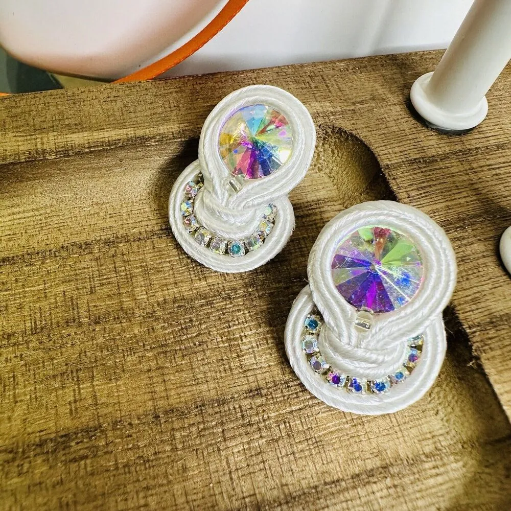 Handmade Earrings  Soutache handcrafted Unique Stud Closure - Image 4