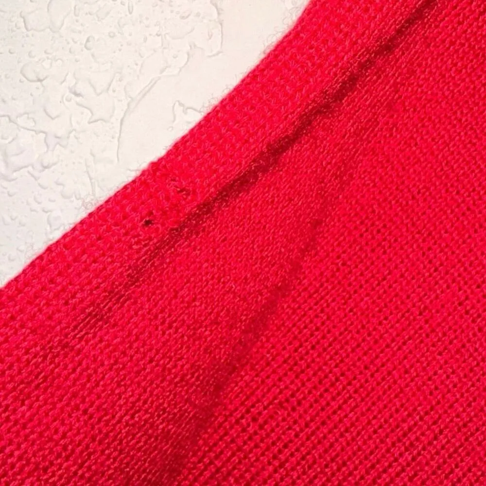 Talbots Vintage Wool Button Down Red Cardigan - Image 8