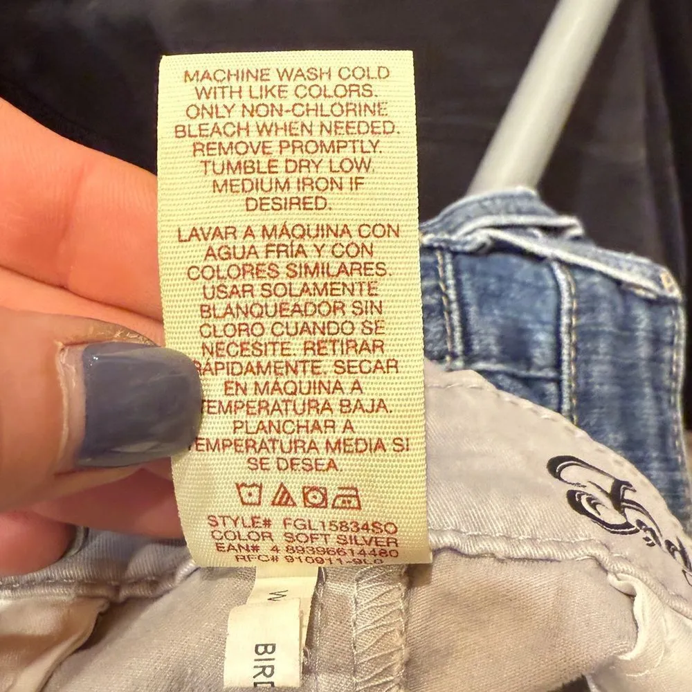 Gray Chino Flat Front Crop Pants - Image 10