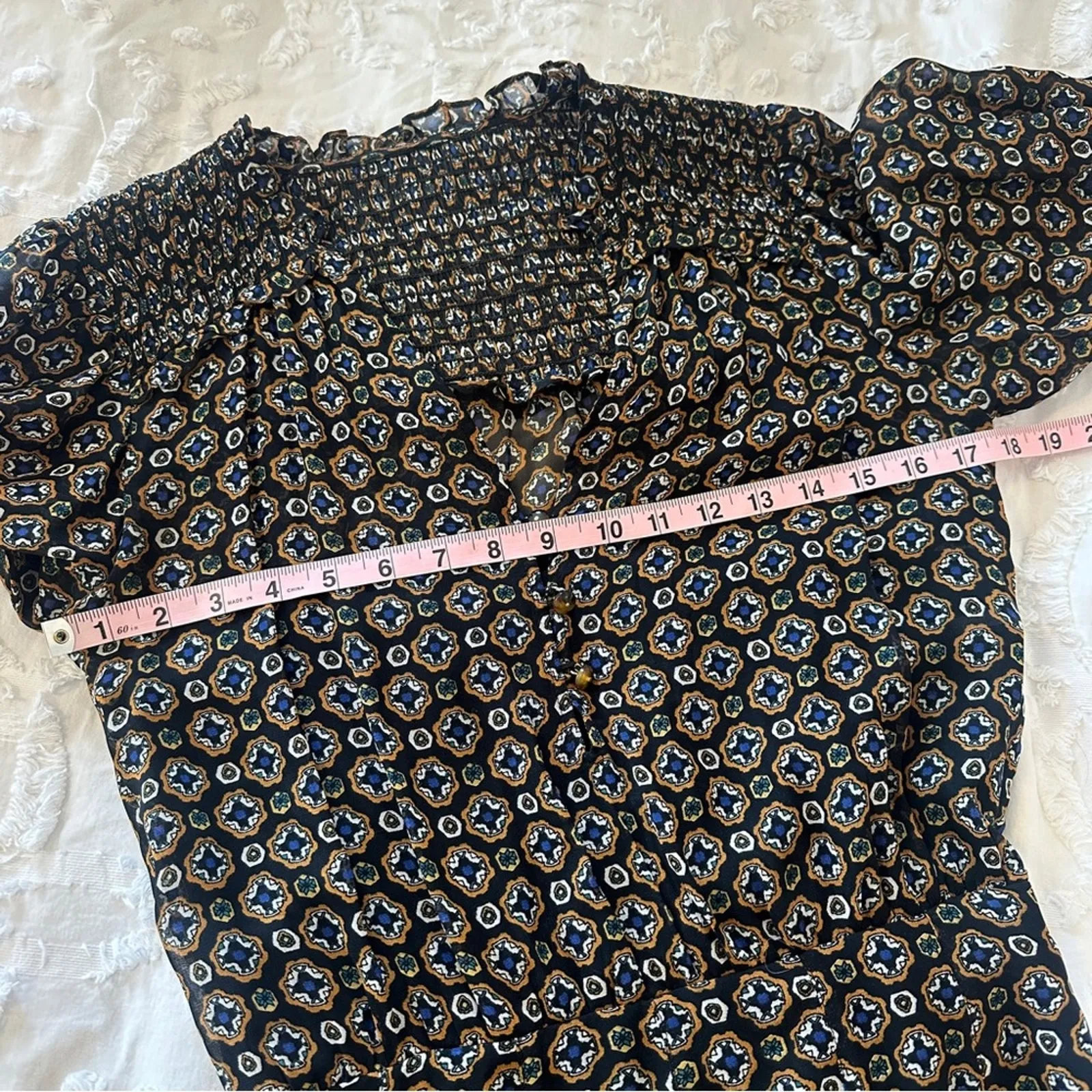 Veronica Beard Sacchi Token Print Mini Dress Long Sleeve 2 - Image 5