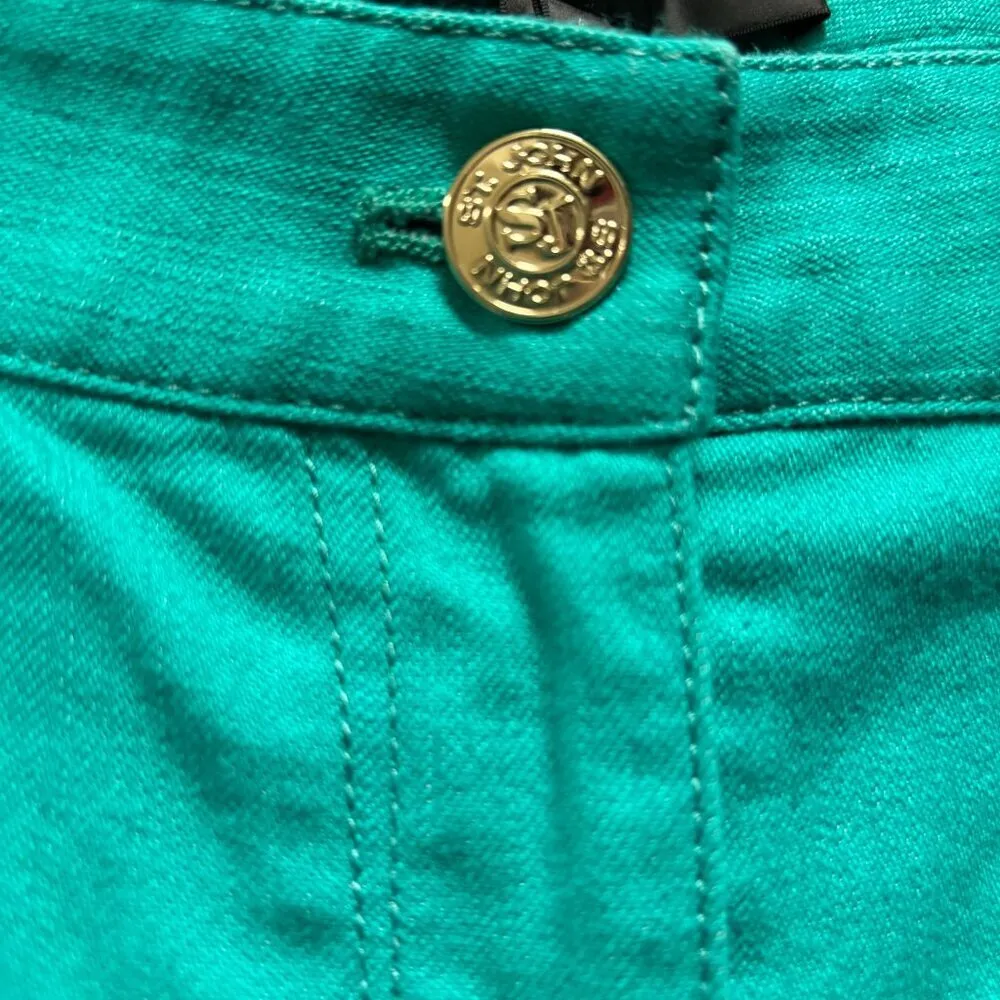 St. John Womens Turquoise Straight Leg Pans Size 6 - Image 9