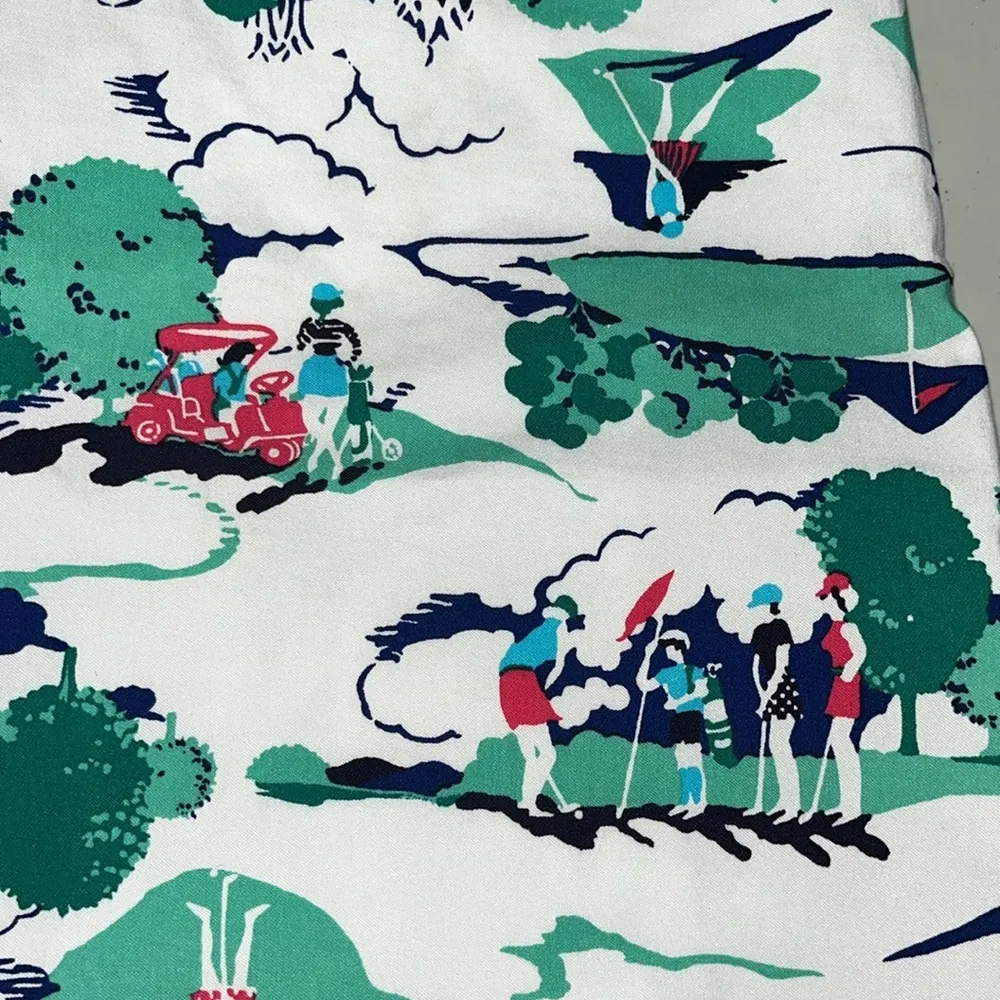 IZOD Golf NWT Size 16 Golf Printed UPF 15 Wicking Bermuda Shorts - Image 3