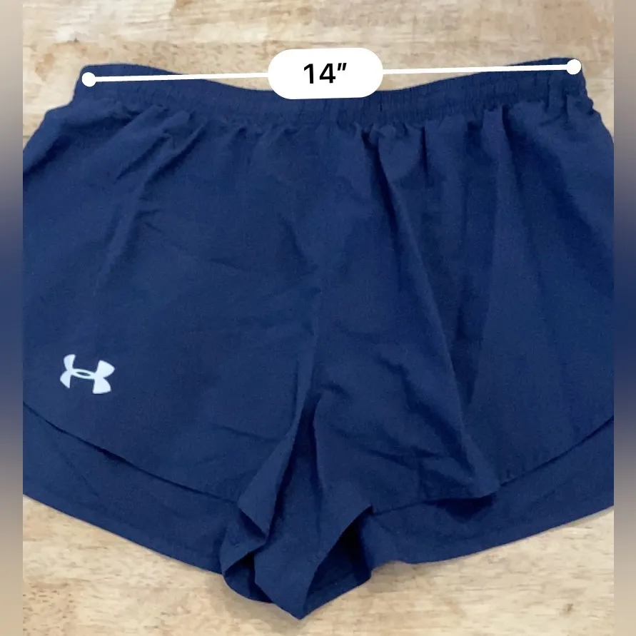 Under Armour Women’s Sz L Navy Kick Split‎ Athletic Shorts - Image 7