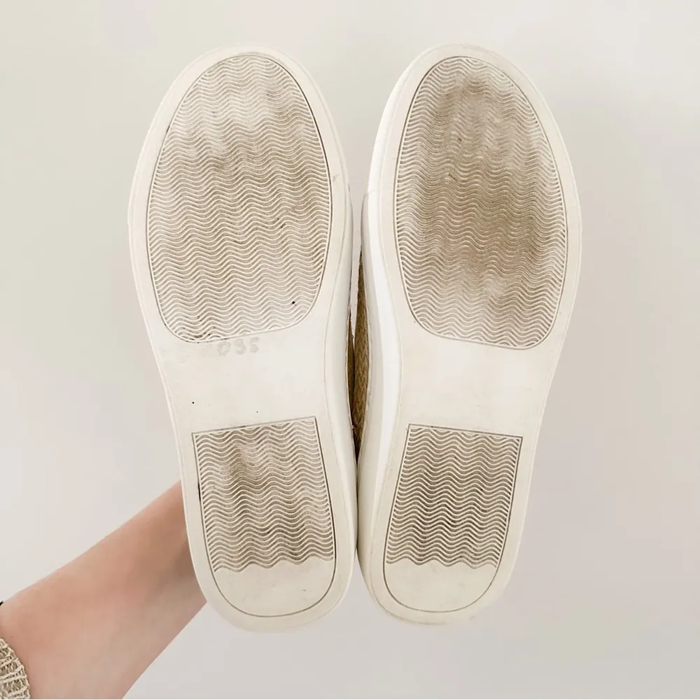 Steve Madden White Dasher Leather Slip On Espadrille Casual Sneakers sz 7 - Image 12