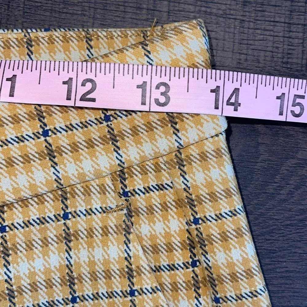 LIVERPOOL Los‎ Angeles KELSEY KNIT CROPPED TROUSER WOMEN'S Size 0 YELLOW PLAID - Image 9