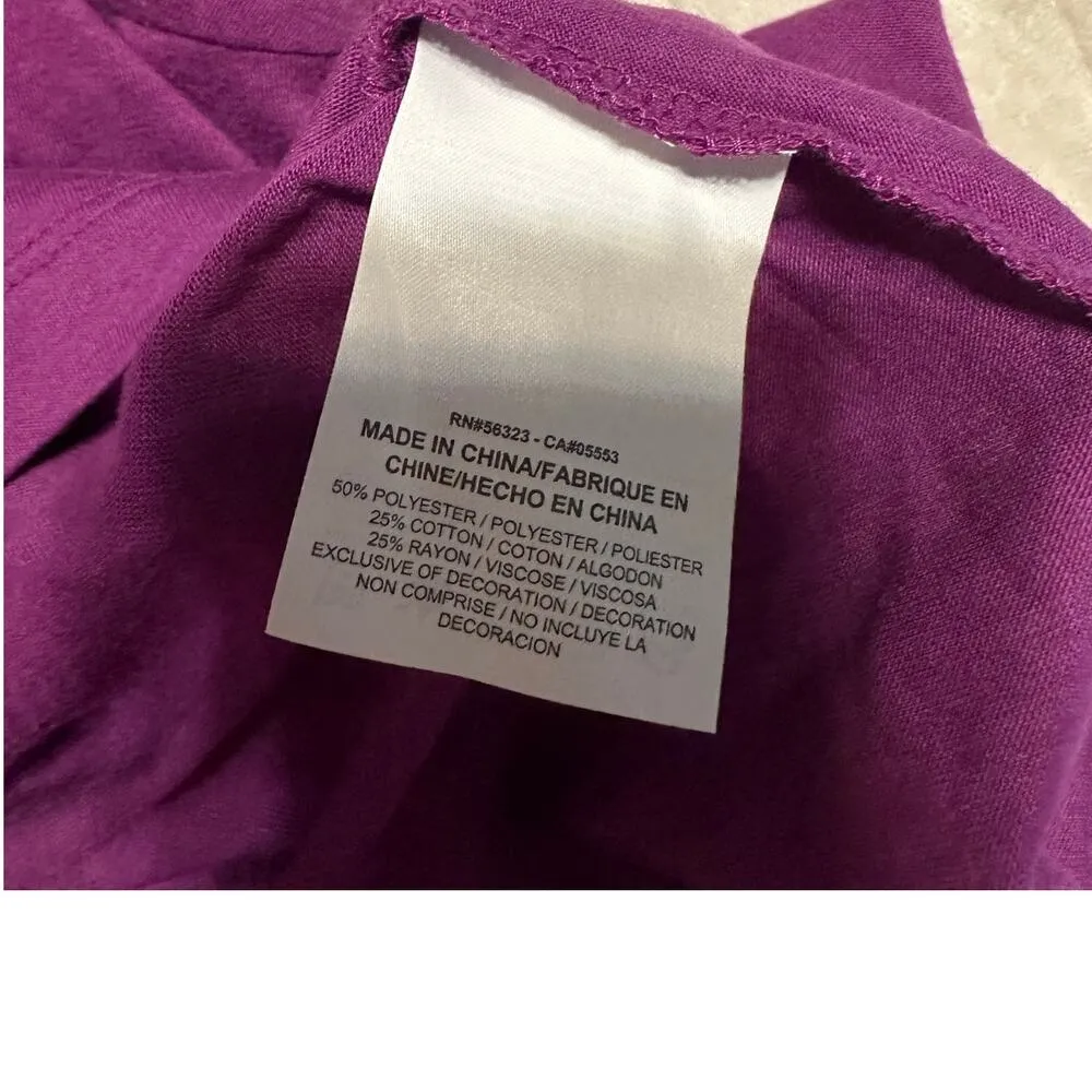 Nike Tee Women's Size Medium Purple Pink Swoosh T-Shirt Athleisure Active - Image 3